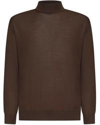 D 40 - Virgin Wool Mock Neck Sweater - Lyst