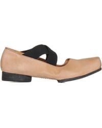 Uma Wang - Leather Ballerina Flats With 23 Mm Square Toe - Lyst