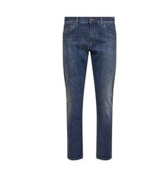 Dolce & Gabbana - Stretch Cotton Denim Slim Jeans - Lyst