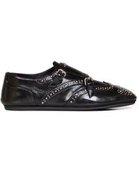 Fendi - Stud Double-Monk Loafers - Lyst