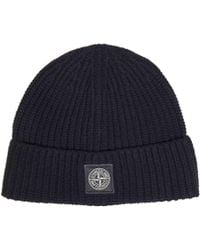 Stone Island - Ribbed Rws Geelong Wool Knit Beanie - Lyst