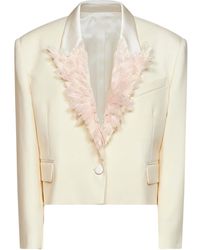 The Attico - Milk Stretch Virgin Wool "Superattico10" Cropped Blazer - Lyst