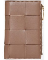 Bottega Veneta - Intreccio Leather Medium Bifold Wallet - Lyst