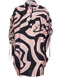 PUCCI - And Labirinto-Print Silk Twill Short Kaftan Dress - Lyst