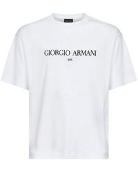 Giorgio Armani - Cotton Interlock Jersey T-Shirt - Lyst