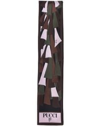 PUCCI - Khaki And Baiadera Mix-Prints Silk Twill Bandeau Scarf - Lyst