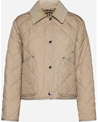 Burberry - Quilted Short Jacket - Lyst
