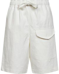Studio Nicholson - Salt Slub Cotton Twill Ikaria Bermuda Shorts - Lyst