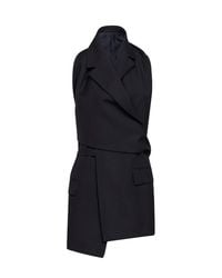 Dries Van Noten - Wool Twill Geline Backless Vest Top - Lyst