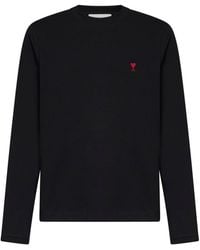 Ami Paris - Cotton Ami De Cœur Long-Sleeved T-Shirt - Lyst