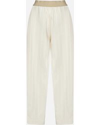 Uma Wang - Palmer Pinstripe Cotton-blend Trousers - Lyst