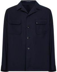 Tagliatore - Virgin Wool Shirt Jacket - Lyst