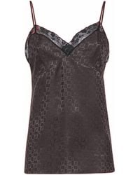 Fendi - Jacquard Ff Silk Camisole Top - Lyst