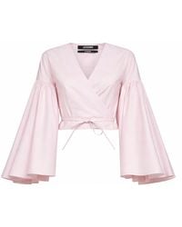 Jacquemus - Light The Paysan Ruffled Wrap Top - Lyst
