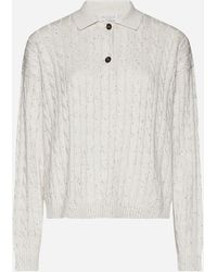 Brunello Cucinelli - Sequined Cable-knit Cotton Sweater - Lyst