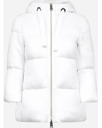 Herno Piumino corto effetto pelliccia con cappuccio - Bianco