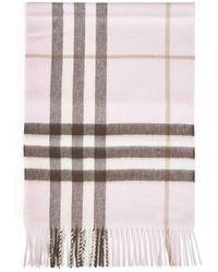 Burberry - Bow Check Cashmere Scarf - Lyst