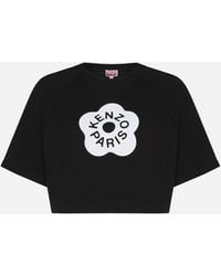 KENZO - Boke 2.0 Cotton Cropped T-shirt - Lyst