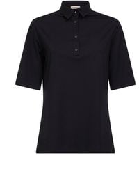 Blanca Vita - Viscose Blend Stretch Jersey Polo Shirt - Lyst