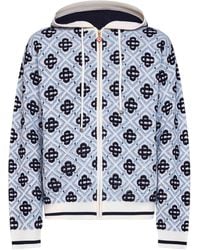 CASABLANCA - And Wool Cc Monogram Zip-Up Hoodie - Lyst