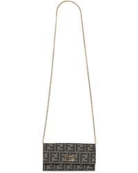 Fendi - Tobacco Continental With Chain Tube Wallet On Chain - Lyst