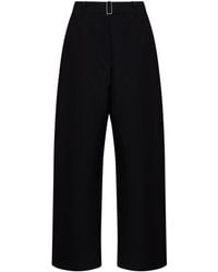 Studio Nicholson - Wool-Blend Chatto Curved-Leg Belted Trousers - Lyst