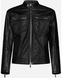 DSquared² - Rider Leather Jacket - Lyst