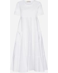 Blanca Vita - Arabide Cotton-blend Midi Dress - Lyst