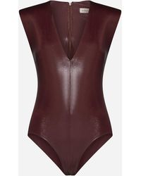Blanca Vita - Betonica Coated Fabric Bodysuit - Lyst