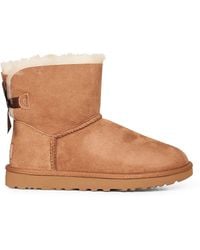 UGG - Chestnut Mini Bailey Bow Ii Ankle Boots - Lyst