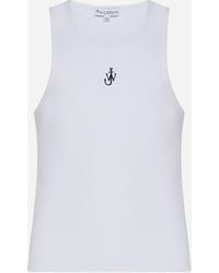 JW Anderson - Anchor Ogo Cotton Tank Top - Lyst
