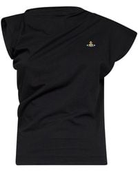 Vivienne Westwood - Cotton Jersey Hebo Draped Top - Lyst