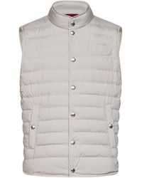 Brunello Cucinelli - Padded Vest Bonded Nylon - Lyst