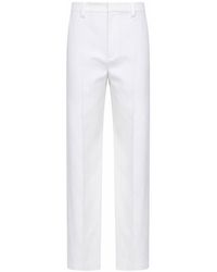 Brunello Cucinelli - Diagonal Loose Flared Trousers With Monili - Lyst