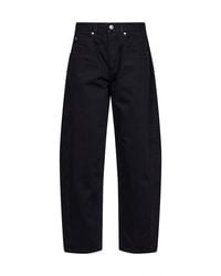 Isabel Marant - Faded Cotton Denim Oriane Barrel Jeans - Lyst