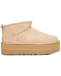 UGG - Classic Ultra Mini Platform Suede Ankle Boots - Lyst