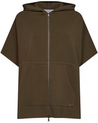 Max Mara - Khaki Viscose Crepe Mxmelogio Hooded Cardigan - Lyst