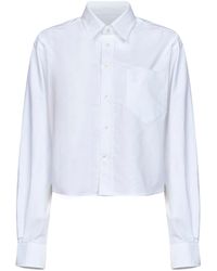 Ami Paris - Cotton Poplin Cropped Shirt - Lyst