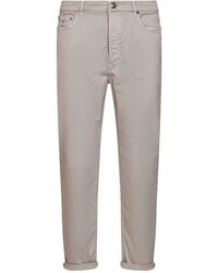 Brunello Cucinelli - Marble Garment-Dyed Lightweight Comfort Denim Iconic Fit Jeans - Lyst