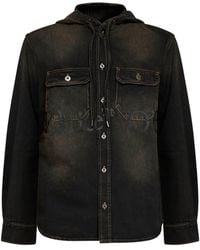 Off-White c/o Virgil Abloh - Bookish Hooded Denim Jacket<Br - Lyst