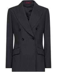 Gucci - Double-Breasted Wool Jacket By Gg - Lyst