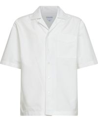 Bottega Veneta - Chalk Cotton Poplin Bowling Shirt - Lyst