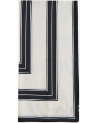Totême - Striped Cotton And Silk Scarf - Lyst
