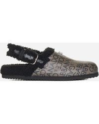 Dolce & Gabbana - Jacquard, Shearling And Leather Mules - Lyst