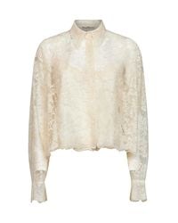 Ermanno Scervino - Ivory Embroidered Tulle Shirt With Matching Top - Lyst