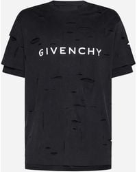 Givenchy - 2 Layers Logo Cotton T-shirt - Lyst