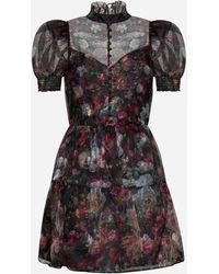 Alice + Olivia - Vernita Print Silk Mini Dress - Lyst