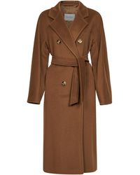 Max Mara - Tobacco 101801 Icon Coat Madame Belted Coat - Lyst