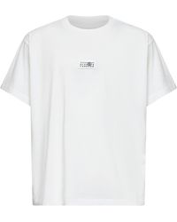 MM6 by Maison Margiela - Cotton Jersey Numeric T-Shirt - Lyst