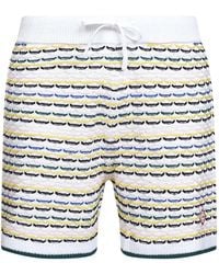 CASABLANCA - Crochet Cotton Tuck Stitch Shorts - Lyst